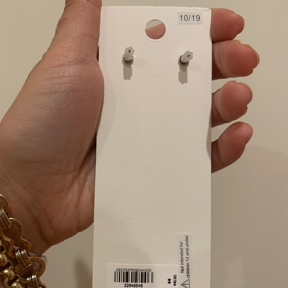 New Express Grey Silver Circle Round Drop Earring - Picture 2 of 2